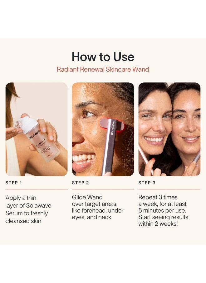 SOLAWAVE - 4-In-1 Radiant Renewal Wand, Face Skincare Wand With Facial Massager, Facial Wand (Blue/Pink Ombre) - Image 1