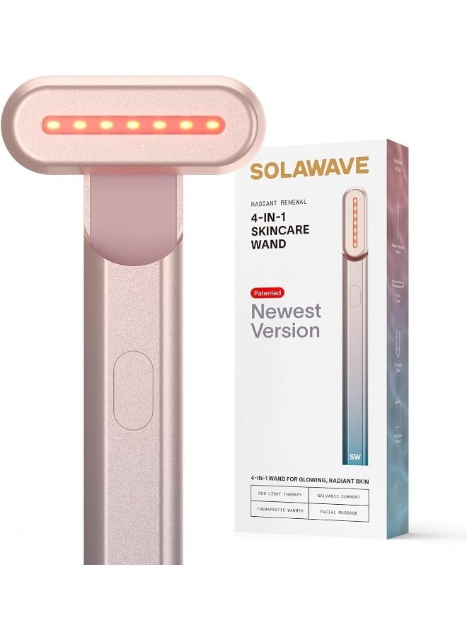 SOLAWAVE - 4-In-1 Radiant Renewal Wand, Face Skincare Wand With Facial Massager, Facial Wand (Blue/Pink Ombre) - Image 1