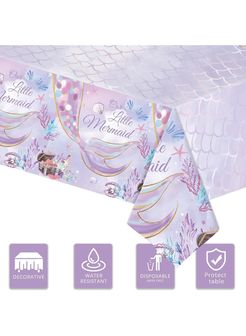 Party Supplies 142 Pieces, Disposable Dinnerware Set for 20 People, Includes 7in 9in Plates Cups Knives Forks Spoons Napkins Tablecloth Bunting, for Birthday Wedding Picnic ﻿ - Image 3