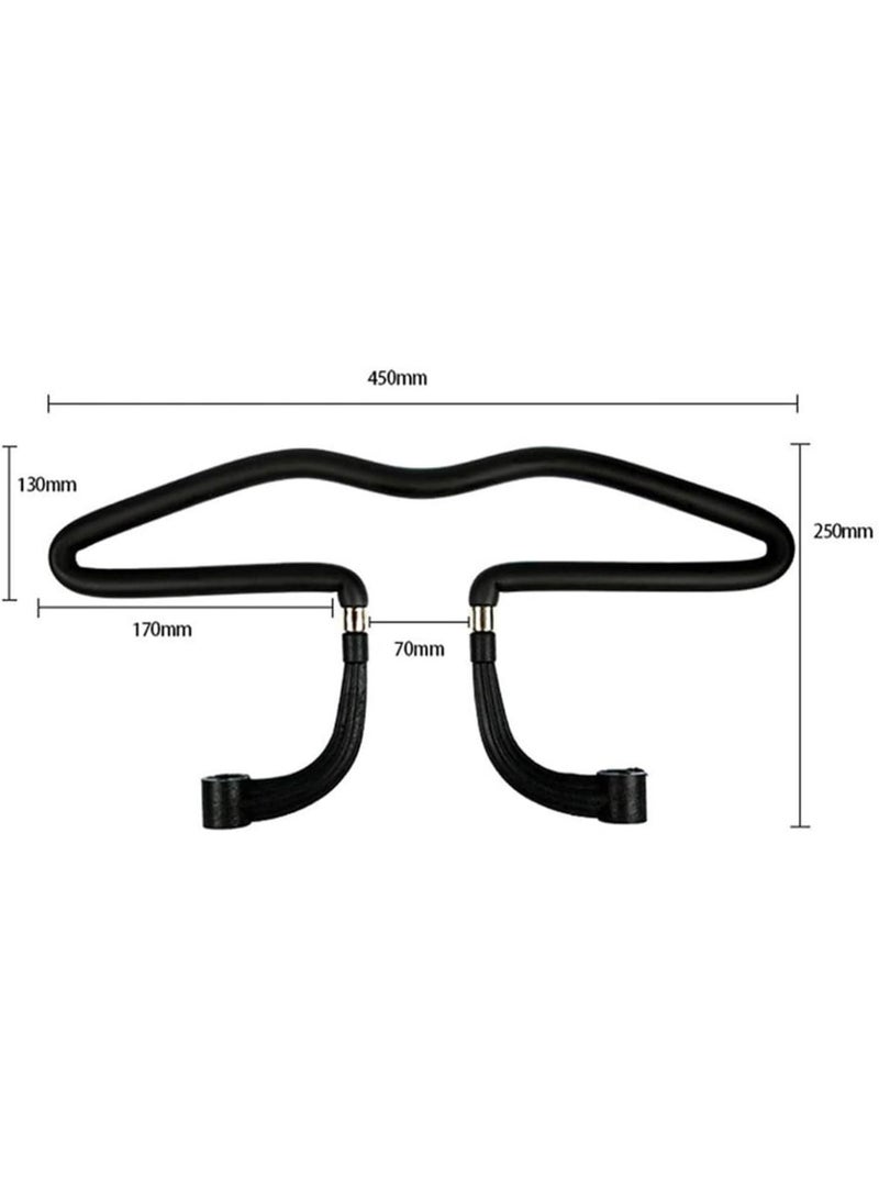 Car Hanger for Headrest, Jacket Holder, Non-Slip, Steel, Travel Hanger, Metal Head Rest Coat Hanger Jackets Clothes Seat Travel Storage Car Accessory (Black) - Image 3