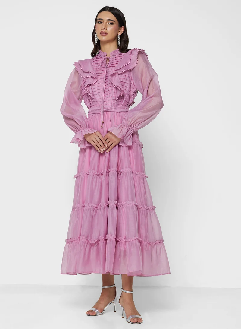 Khizana Tiered Dress With Baby Ruffles