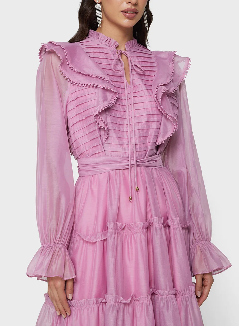 Khizana Tiered Dress With Baby Ruffles
