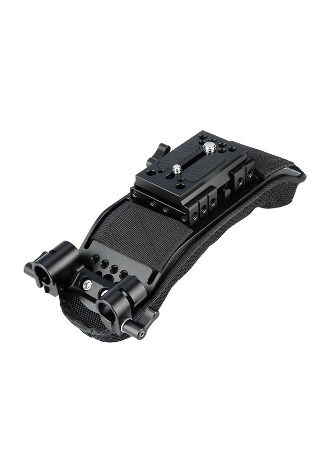 15mm Shoulder Pad with Quick Release Baseplate for Manfrotto, 15mm Rod Clamp Applicable for Video Camcorder Camera DV/DC Support System DSLR Rig