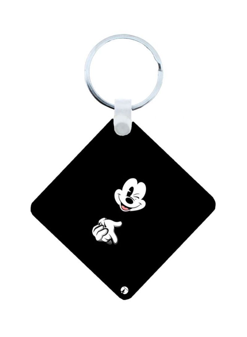 RKN Mickey Mouse Printed Keychain Black/White