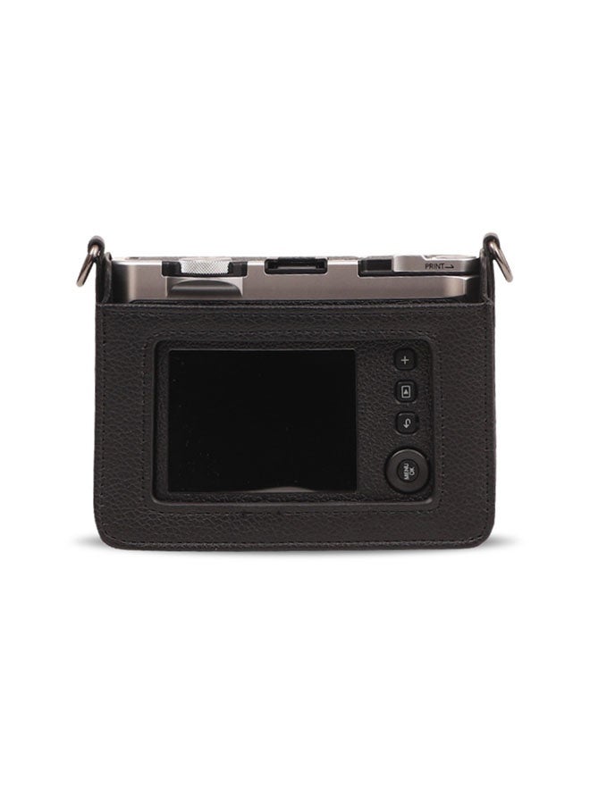 Ocean Camera Case, Compatible for Fuji Mini EVO Camera with Adjustable Shoulder Strap, Black Texture Horizontal Style, Lightweight and Fashionable - Image 2