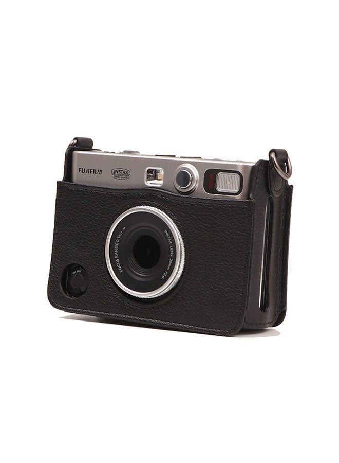 Ocean Camera Case, Compatible for Fuji Mini EVO Camera with Adjustable Shoulder Strap, Black Texture Horizontal Style, Lightweight and Fashionable - Image 3