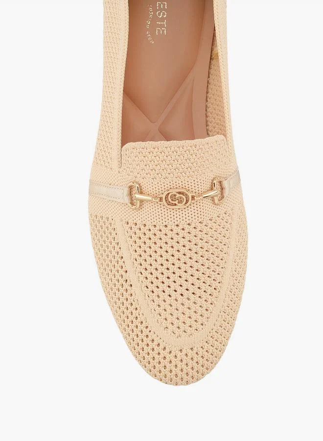 Celeste YELLOW Women Metallic Accent Slip-On Loafers for Women | Best Price UAE