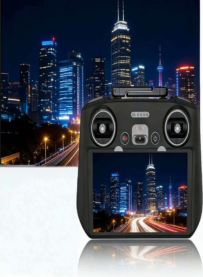 RZWWBAKING Silicone Protective Cover Case Sleeve for DJI RC 2 Remote Controller, Shockproof Scratch-Resistant Dustproof Grip Sleeve, Compatible with DJI Mini 4 Pro / Air 3 / Neo / Flip Fly More Combo Controller Accessories (Black) - Image 3