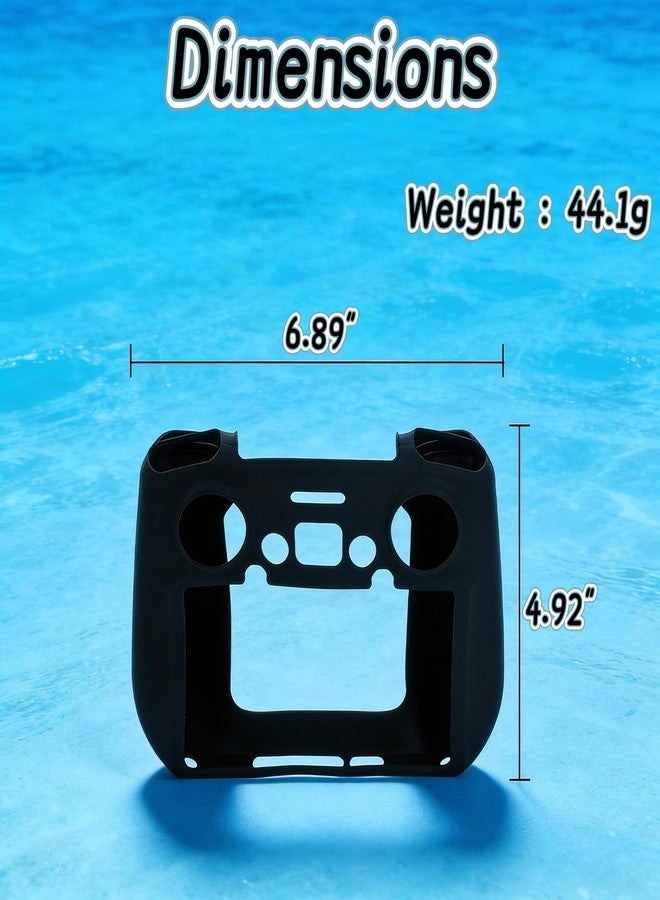 RZWWBAKING Silicone Protective Cover Case Sleeve for DJI RC 2 Remote Controller, Shockproof Scratch-Resistant Dustproof Grip Sleeve, Compatible with DJI Mini 4 Pro / Air 3 / Neo / Flip Fly More Combo Controller Accessories (Black) - Image 5