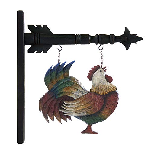 K&K Interiors Arrow Replacement Decorative Hanging Sign, Rooster - Image 3