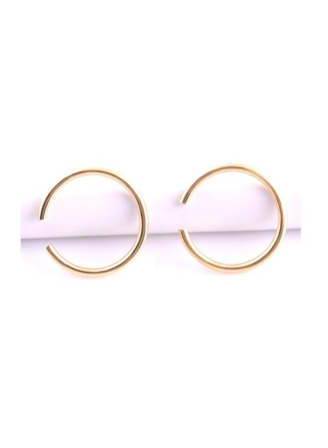 maya accessories set of 4 ring nose piercing pure stainless steel gold plated (2 gold ) (2 silver) - Image 2