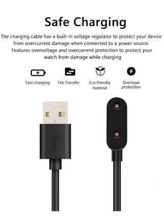 كابل شحن USB بطول 1 متر لساعات هواوي الذكية (الجديدة/2/3)، وسوار هواوي 11/11 برو/10/9/8/7/6/6 برو، وسوار هونر 9/8/7/6/6 برو، وسوار هواوي 5X/5 برو/4X/4 برو، وكابل محول شحن ملحقات الساعات الذكية (أبيض). - view 5