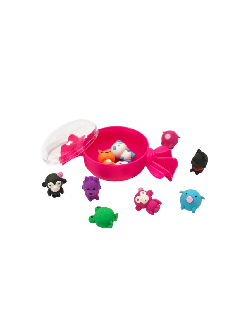 Tinc Sweetie Tub + 10 Erasers - Pink - Image 2