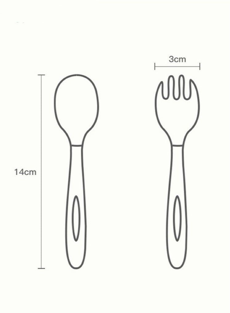 شراء جوي قطعتان من ملاعق تدريب الأطفال المصنوعة من السيليكون للأطفال الرضع والأطفال الصغار في المرحلة الأولى من الرضاعة، أدوات تغذية متينة للفطام - Image 2