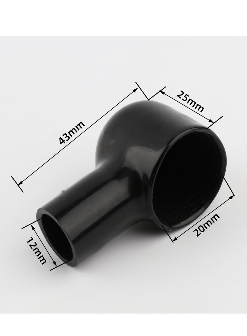 SYOSI Battery Terminal Boots Insulating Covers 20 Pack 10 Red 10 Black Protector Cable Lug Caps Replacement Tools for Auto Marine Commercial and Power Sports Insulating Rubber Covers Skins Tool Parts  - Image 2