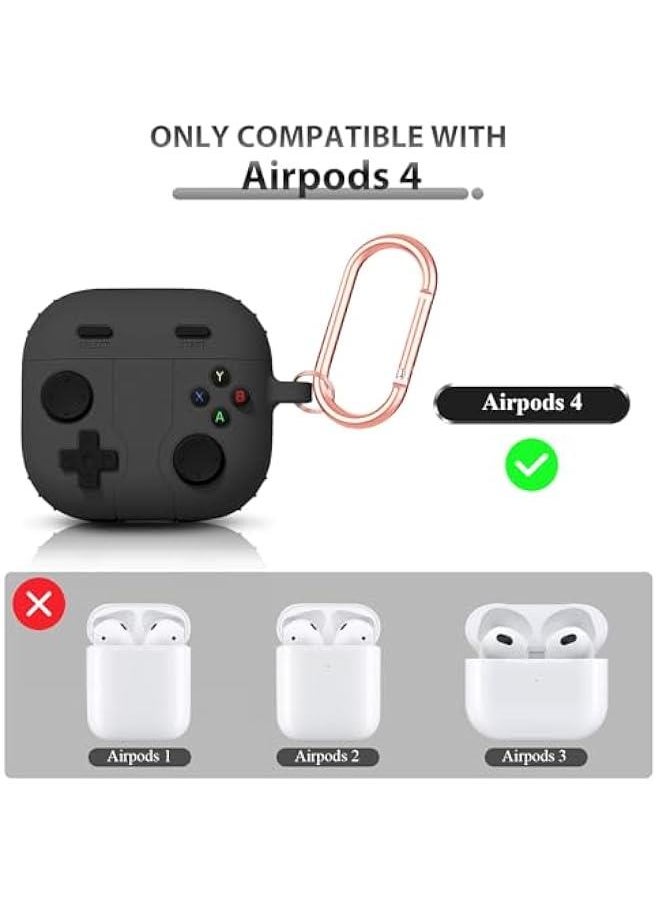 Generic - Protective Cover for Airpods 4 Case, Cool Video Game Controller Shape Soft Silicone Headphone Case Skin Cover with Keychain, Anti-Scratch Shockproof Protective Case for Airpods 4 - Image 1