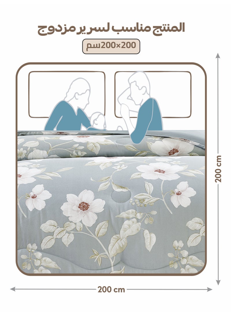 Doona Bedding Comforter Set, Fits 200×200 cm King Size Bed – 6 Pcs Reversible Printed Design – 350 GSM All-Season Comforter – Premium Brushed Microfiber - Image 3