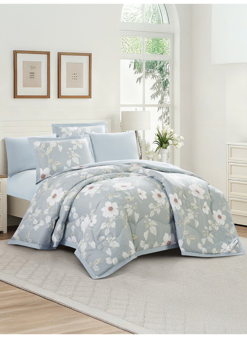 Doona Bedding Comforter Set, Fits 200×200 cm King Size Bed – 6 Pcs Reversible Printed Design – 350 GSM All-Season Comforter – Premium Brushed Microfiber - Image 2