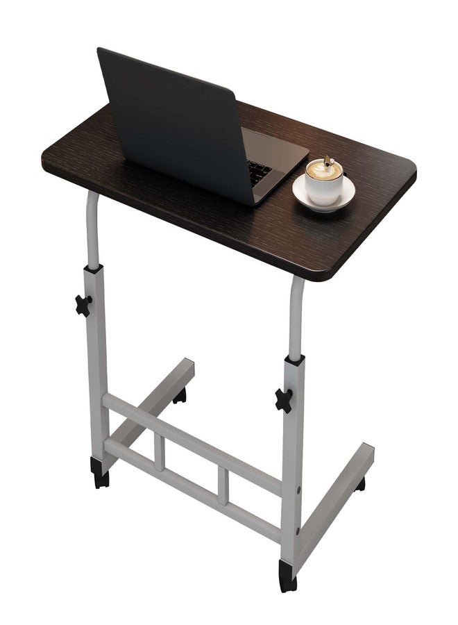 MilleLoom Small Standing Desk with Wheels, Portable Standing Desk Adjustable Height, Small Computer Desk Rolling Desks, Portable Laptop Standing Table for Home Office Study Bedroom Black - Image 1