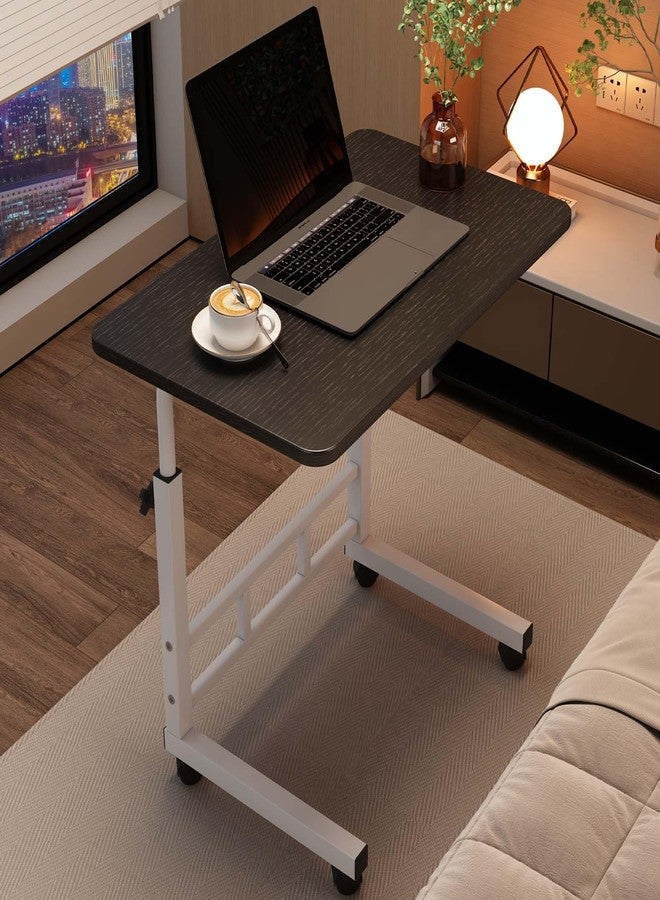 MilleLoom Small Standing Desk with Wheels, Portable Standing Desk Adjustable Height, Small Computer Desk Rolling Desks, Portable Laptop Standing Table for Home Office Study Bedroom Black - Image 4