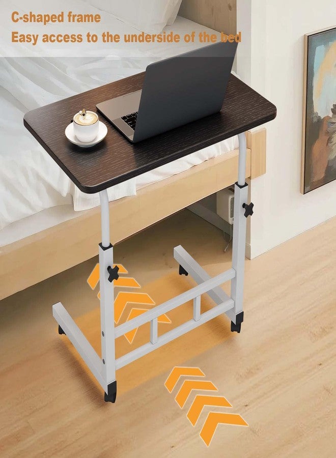 MilleLoom Small Standing Desk with Wheels, Portable Standing Desk Adjustable Height, Small Computer Desk Rolling Desks, Portable Laptop Standing Table for Home Office Study Bedroom Black - Image 3