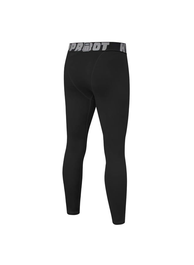 HYCOPROT Boys Thermal Compression Trousers Leggings for Children Breathable Sports Athletic Base Layer Thermal Shorts Quick Drying Trousers for Running Football Basketball, Black, 10 anni - Image 4
