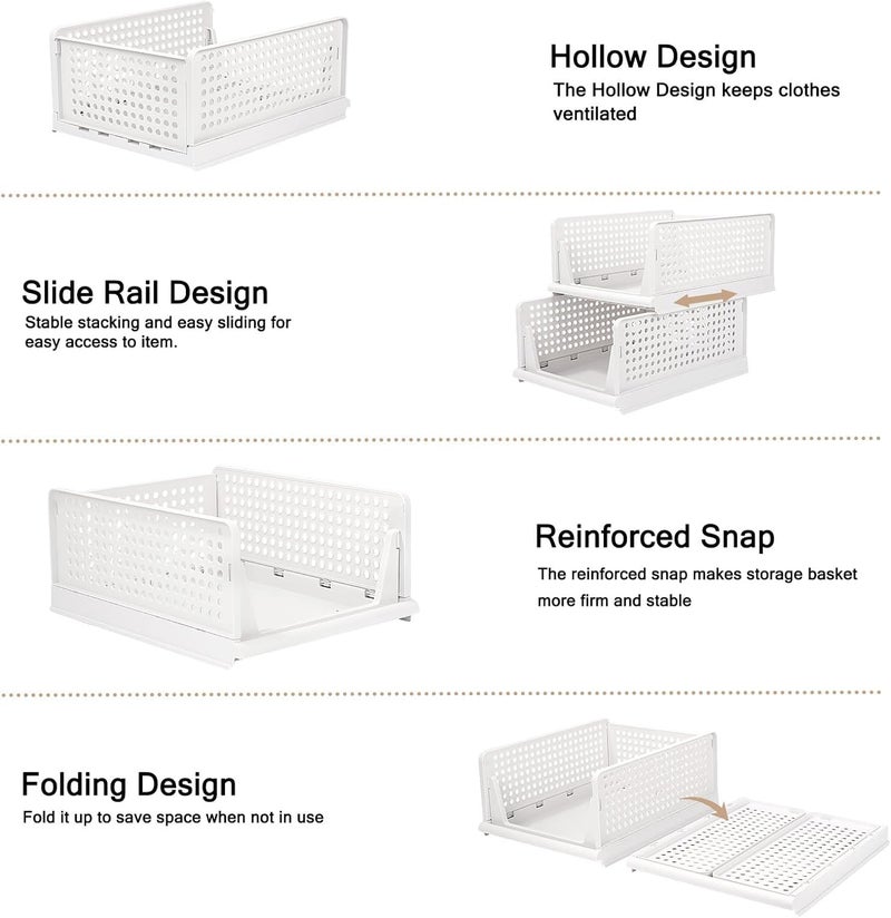 Leaffybezz Wordrobe For ClothesCloth Organizer For WordrobeCupboard For ClothesModular Cabinet Storage Drawer OrganizerAlmirah Storage Box For ClothesCloth Organizer Basket 4 Layer - Image 2