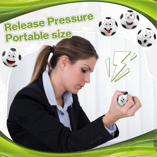 Arrowbash 24 Pcs Mini Face Soccer Stress Balls for Boys Girls Fidget Toys Bulk Foam Balls for Stress and Anxiety Relief Balls for Party Favors Birthday Gift Decoration - Image 5