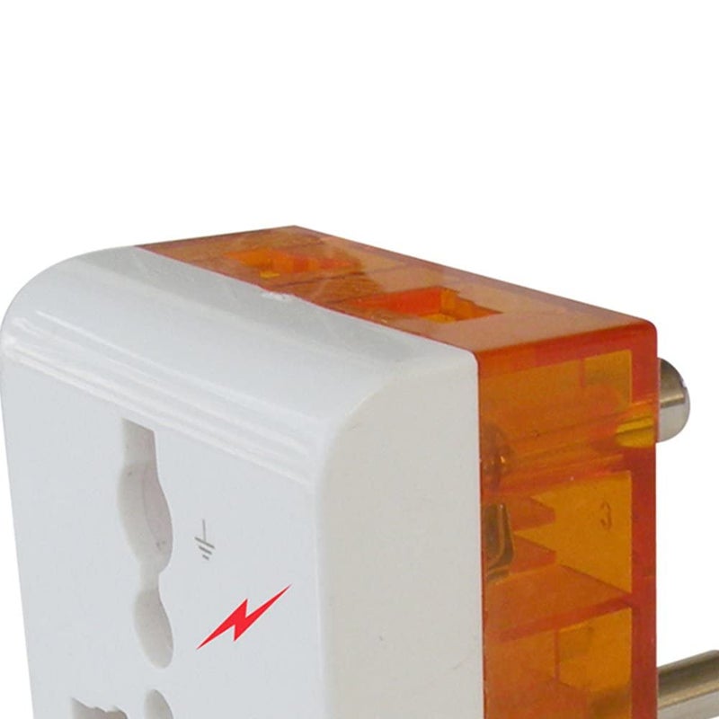 MX Universal 3Pin MultiPlug Socket with Surge and Spike Protector Polycarbonate Moulding 5 AMP Connector Pack of 2 MX3216A02 - Image 3