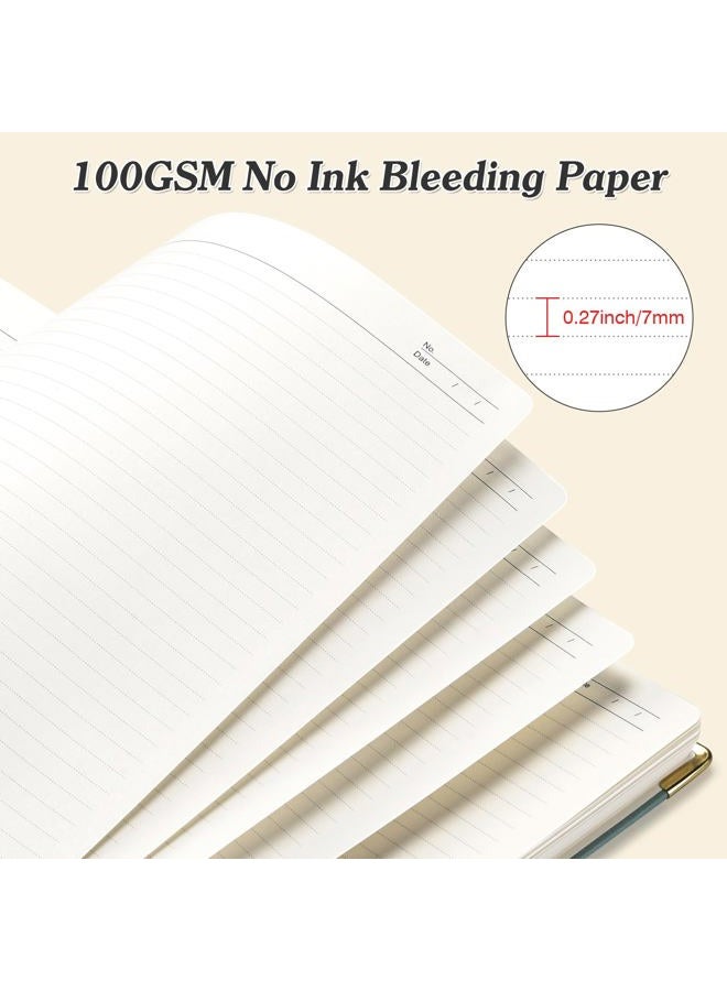 OMEYA Spiral Notebook 8.5" x 11", 300 Numbered Pages Notebooks College Ruled with Tabs, Hardcover Leather Lined Journal for Women Men, 100GSM Thick Journals for Writing, Large A4 Notebooks for Work School - Image 4