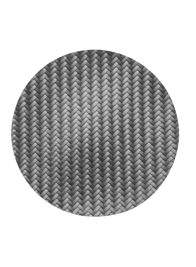 Restaurantware 15 Inch Woven Placemats, Set Of 6 Round Table Placemats - Durable, Easy To Clean, Metallic Gray Plastic Placemats For Dining Table, For Homes or Restaurants, - Image 1