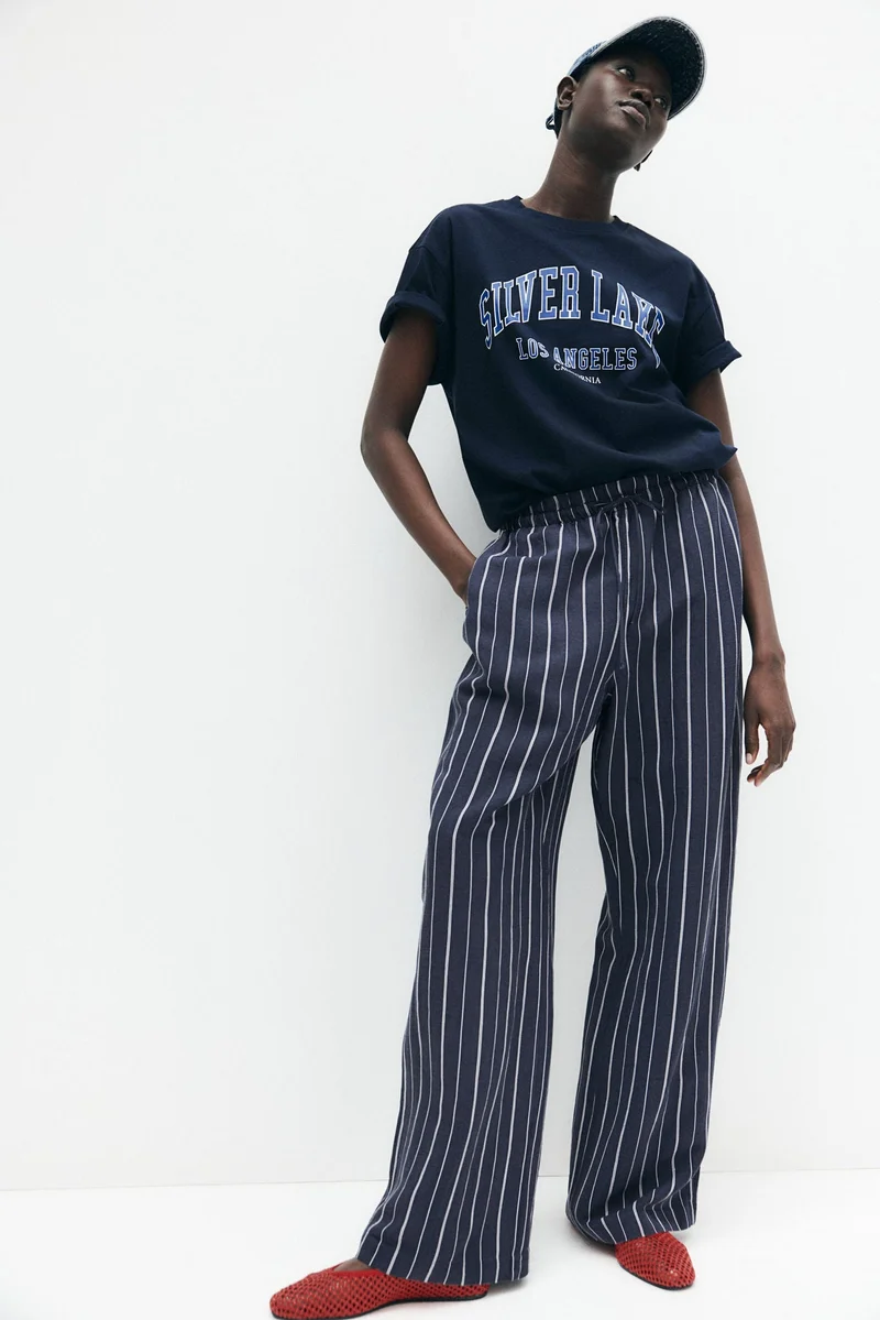اتش اند ام Linen-blend trousers