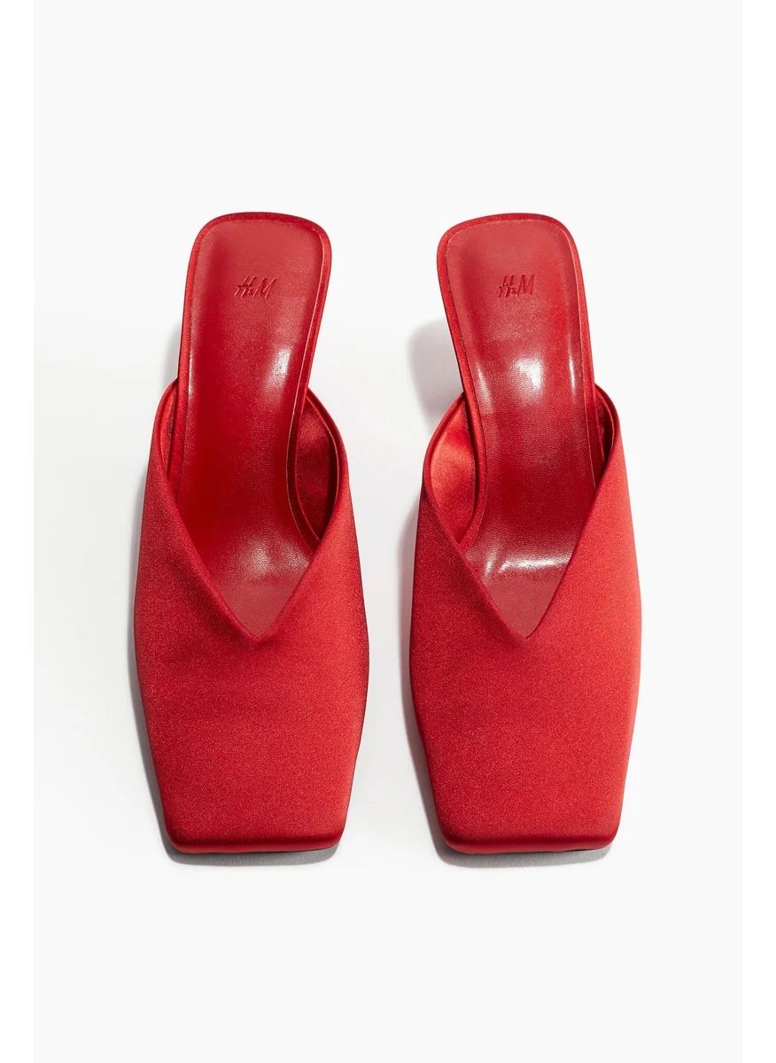 اتش اند ام Heeled Satin Mules