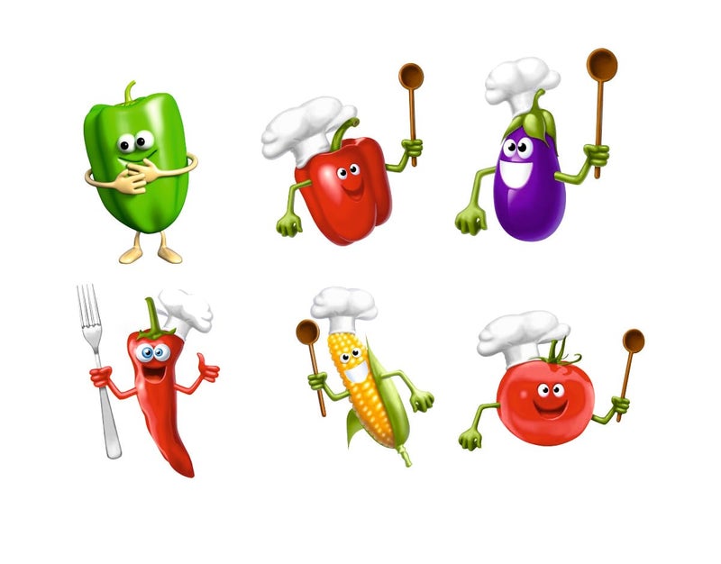 Sticker Studio PVC Vinyl Kitchen Organic Fresh Vegetable Wall Art Decal | Multicolor Sticker for Kitchen, Hall & Living Room | Standard Size (Pack of 1)-Self-Adhesive - Image 1