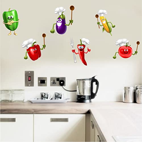 Sticker Studio PVC Vinyl Kitchen Organic Fresh Vegetable Wall Art Decal | Multicolor Sticker for Kitchen, Hall & Living Room | Standard Size (Pack of 1)-Self-Adhesive - Image 4