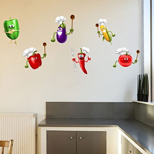 Sticker Studio PVC Vinyl Kitchen Organic Fresh Vegetable Wall Art Decal | Multicolor Sticker for Kitchen, Hall & Living Room | Standard Size (Pack of 1)-Self-Adhesive - Image 5