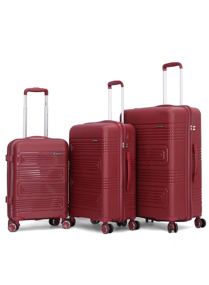 Sonada luggage 3 PCS Set Hardside Burgundy - Image 1