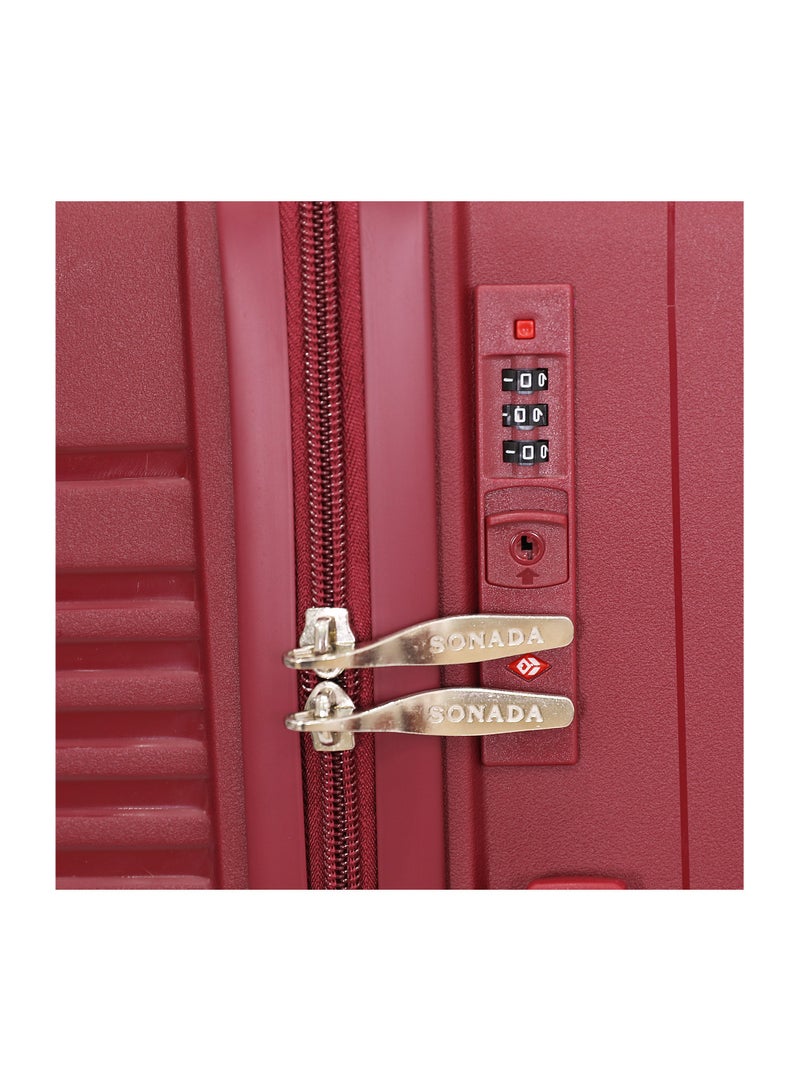 Sonada luggage 3 PCS Set Hardside Burgundy - Image 5
