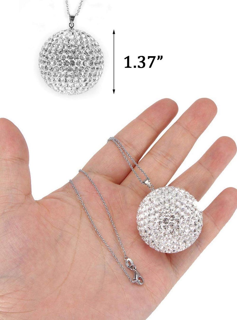 ToBeQueen Car Crystal Ball Car Rear View Mirror Pendant Carm Bling Car Decor Accessories Car Bling Decoration For Women - Image 5