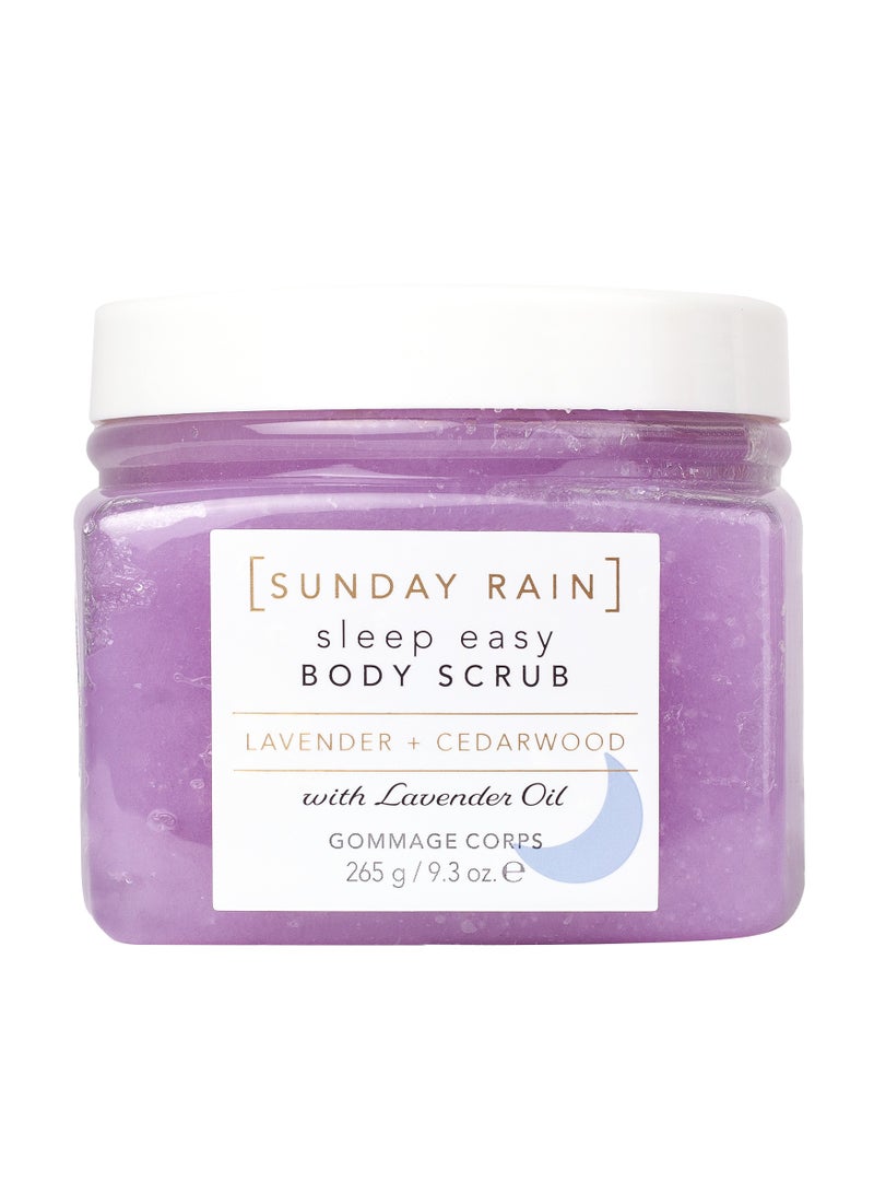 Sunday Rain Sleep Easy Body Scrub – Natural Sugar Exfoliating Scrub with Calming Lavender Oil for Glowing Skin & Relaxation – Vegan, Cruelty-Free, Aromatherapy Skin Care – 265g - Image 1