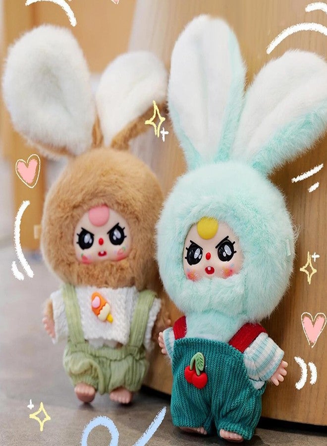 Meokro Baby Three Miniature Bunny Series Doll Box, Plush Doll Ornament Bag Pendant Toy, Vinyl Mystery Box Action Figure Birthday Toy Gift, Random 1PC - Image 1