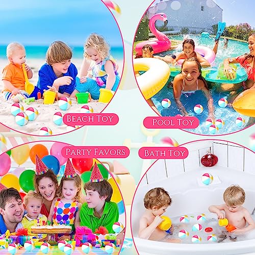 Jerify 48pcs Mini Beach Stress Balls 25 Inch PU Foam Relief Stress Squeeze Ball Beach Party Favors Small Summer Pool Relief Toys for Kids Birthday Hawaiian Luau Party Pool Water GamesVivid Color - Image 3