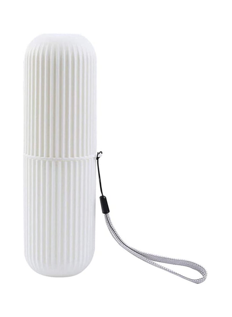 KASTWAVE كوب فرشاة الأسنان القابل للحمل للسفر 3 عبوات، شكل كبسولة، كوب غسيل ومضمضة بلاستيك لتنظيم تخزين فرشاة الأسنان للسفر المنزل التخييم الأعمال المدرسة - Image 5