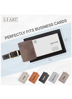 LeArt Luggage Tag Leather – Luggage Tags for Suitcases | Travel Tags for Luggage | Suitcase tags | Leather Luggage Tags | Travel Gifts (Set of 2 | Black)  - Image 4
