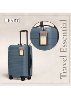 LeArt Luggage Tag Leather – Luggage Tags for Suitcases | Travel Tags for Luggage | Suitcase tags | Leather Luggage Tags | Travel Gifts (Set of 2 | Black)  - Image 2