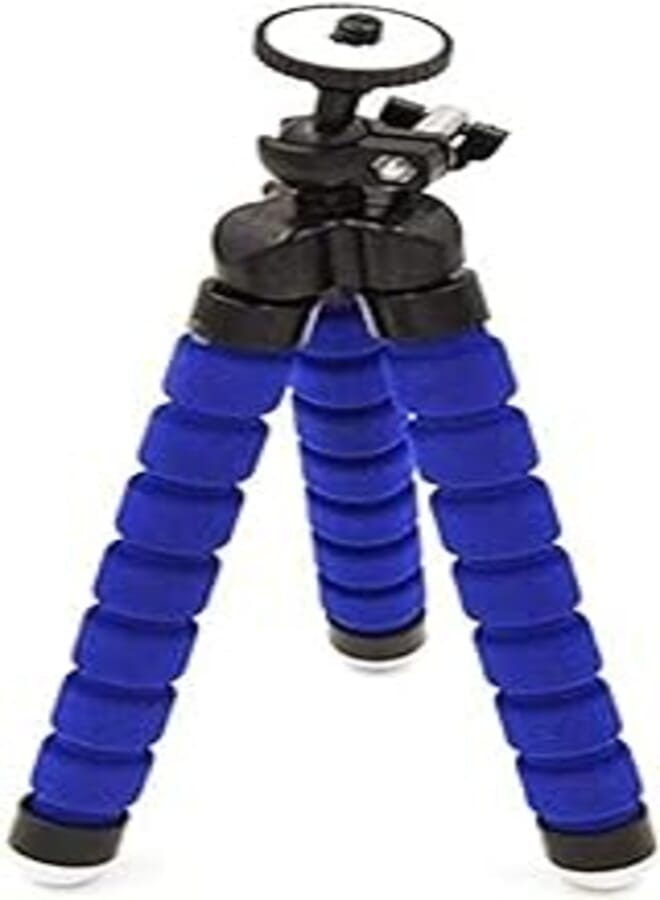 OR 18cm Mini Car Phone holder Flexible Octopus Tripod Bracket Selfie Stand Mount Monopod For Mobile Phone Camera Color: Blue