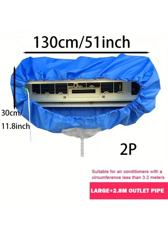 Large 95-130Cm 51.18inch 2HP Air Conditioning Cleaning Cover Reusable Water Wash Bag With Drainage Pipe For Hanging AC Summer Cleaning Tool - Image 5