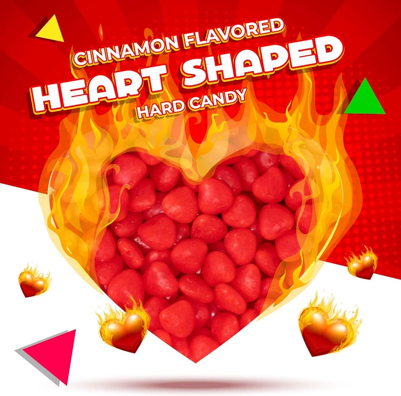 LAETAFOOD Cinnamon Imperial Hearts - 1 Pound Bag of Heart-Shaped Hard Candy - Image 4