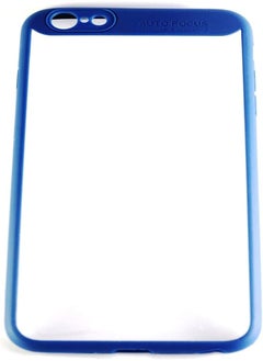 Back Cover Compatible with iPhone 6 Plus 6S Plus 6P 6SP 6 Plus Clear with Blue Colored Frame Front Edge Protection Shockproof Case Slim Fit