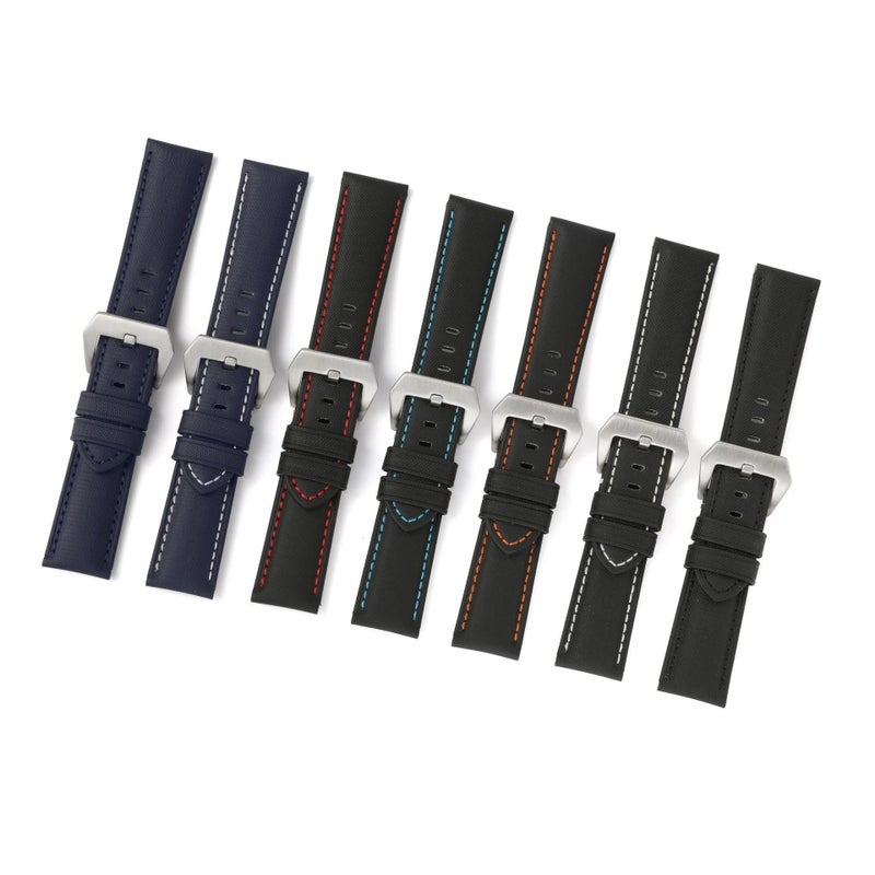 Bluejw Premium Nylon Leather Watch Band - Quick Release Replacement Strap for Men's Rugged Style Watches - Image 2
